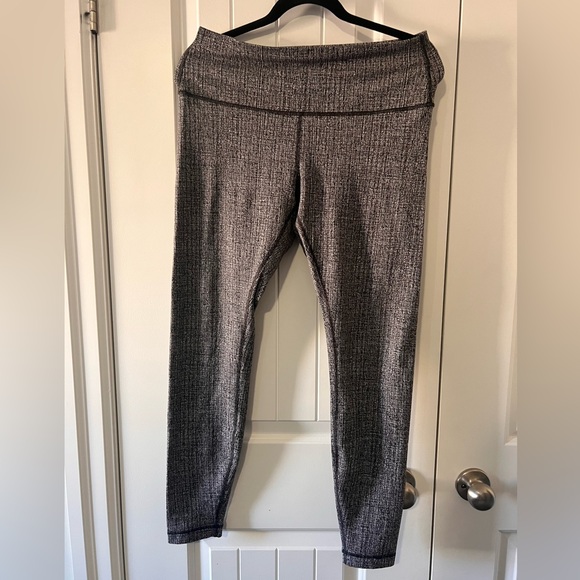 Lululemon Wunder Under Hi-Rise Tight 28" Ritual Jacquard Luon Black White - Picture 2 of 5